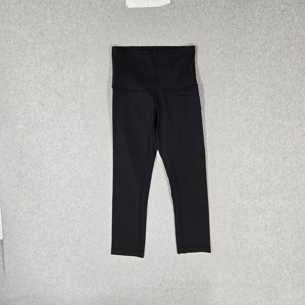 Lululemon‎ Women Activewear Pants 4 Black Wunder Under Legging Yoga 21" Inseam
